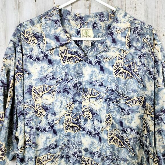 Morro Bay Hawaiian Aloha Button Down Shirt Hula Dancers Size XXL - Picture 4 of 8
